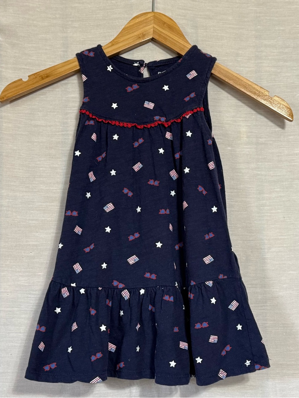 Old Navy Patriotic Americana Dress Toddler Girl 3T 4th Of July